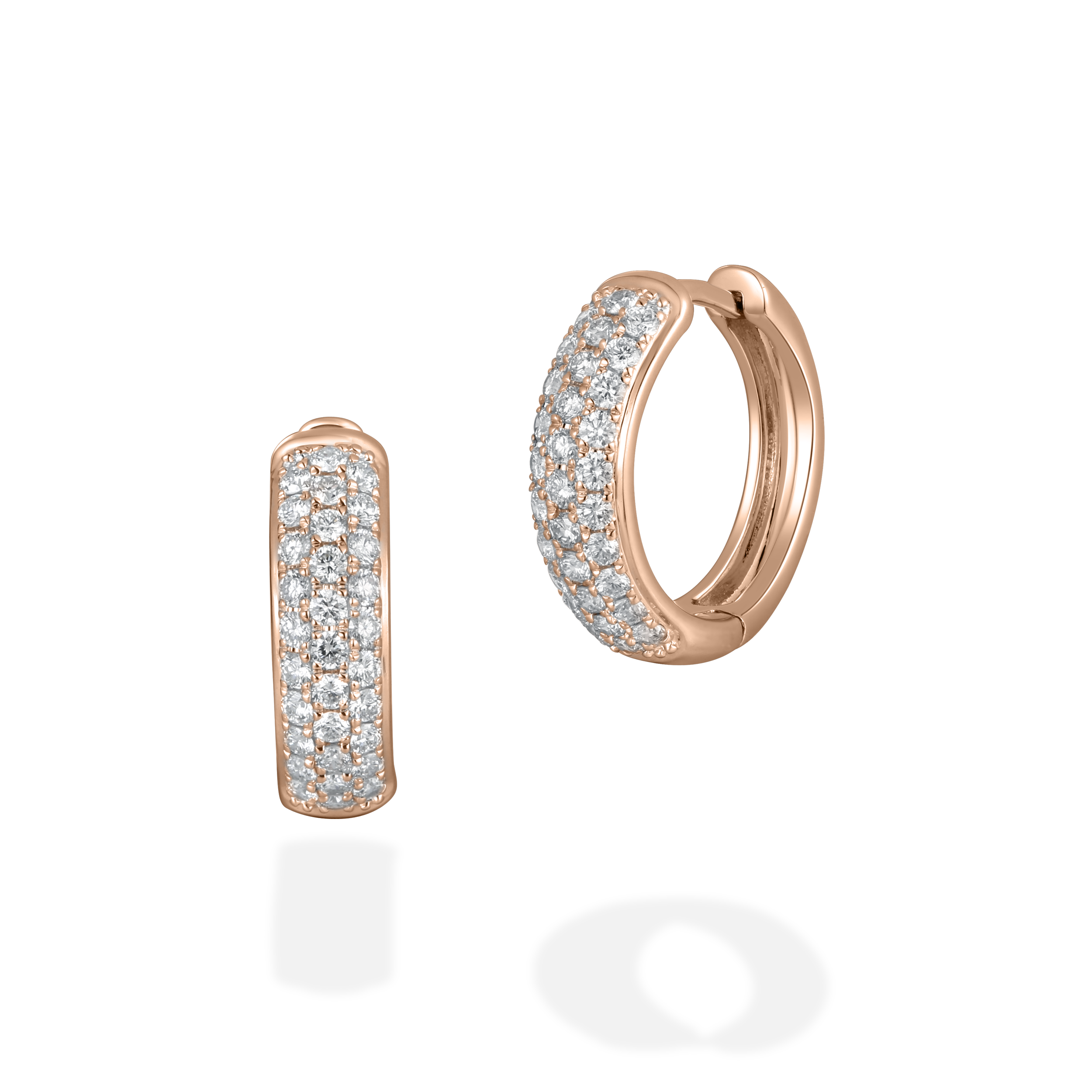 XL 11mm pavé diamond hoop earrings